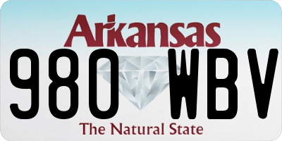 AR license plate 980WBV