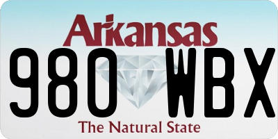 AR license plate 980WBX