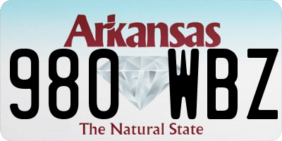 AR license plate 980WBZ