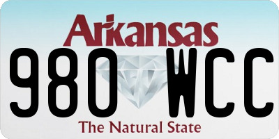 AR license plate 980WCC