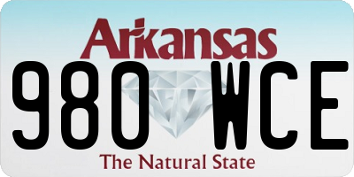 AR license plate 980WCE