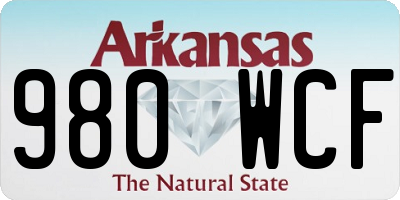 AR license plate 980WCF