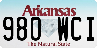 AR license plate 980WCI