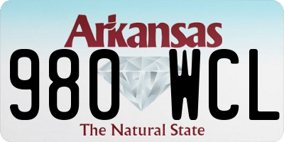 AR license plate 980WCL
