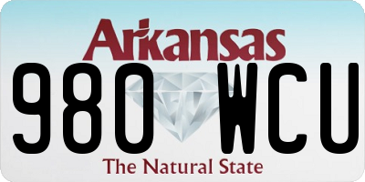 AR license plate 980WCU