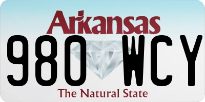 AR license plate 980WCY