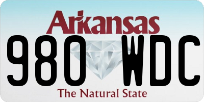 AR license plate 980WDC