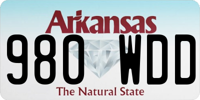 AR license plate 980WDD