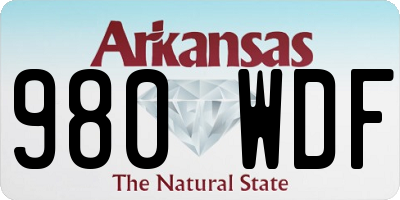 AR license plate 980WDF