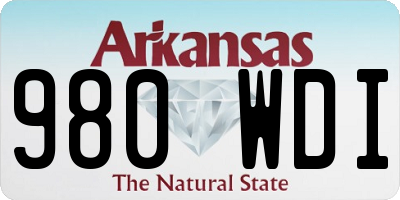 AR license plate 980WDI
