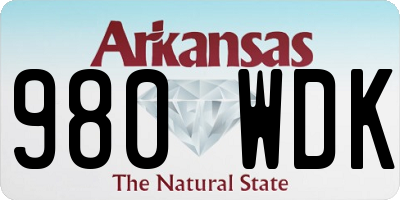 AR license plate 980WDK