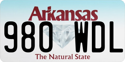 AR license plate 980WDL