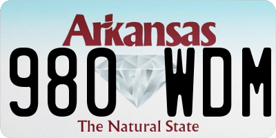 AR license plate 980WDM