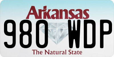 AR license plate 980WDP