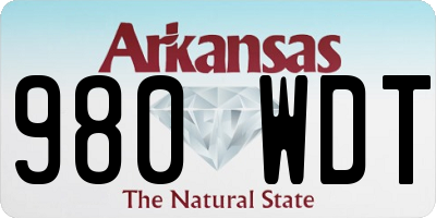 AR license plate 980WDT