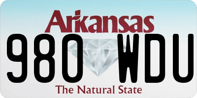 AR license plate 980WDU