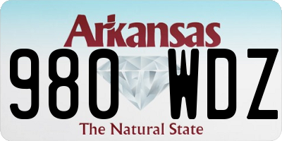 AR license plate 980WDZ