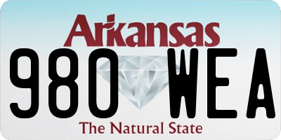 AR license plate 980WEA