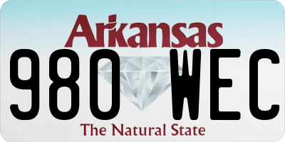 AR license plate 980WEC