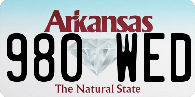 AR license plate 980WED