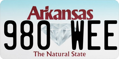 AR license plate 980WEE