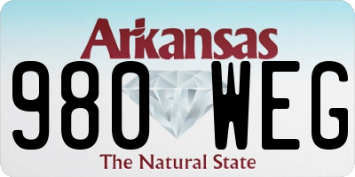 AR license plate 980WEG