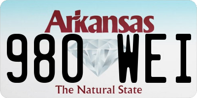 AR license plate 980WEI