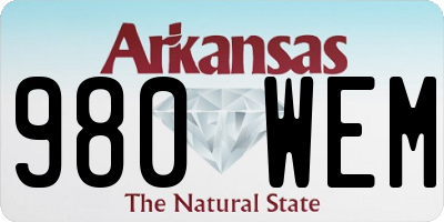 AR license plate 980WEM