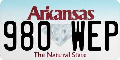 AR license plate 980WEP