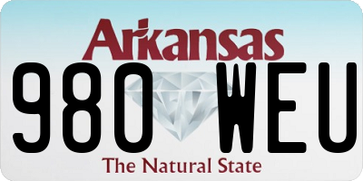AR license plate 980WEU
