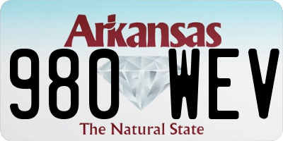 AR license plate 980WEV