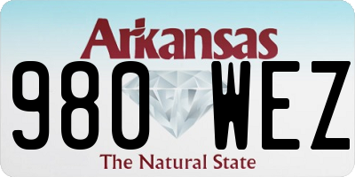 AR license plate 980WEZ
