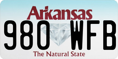 AR license plate 980WFB