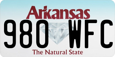 AR license plate 980WFC