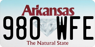 AR license plate 980WFE