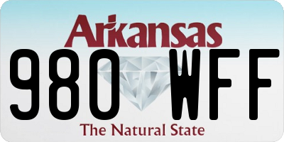 AR license plate 980WFF