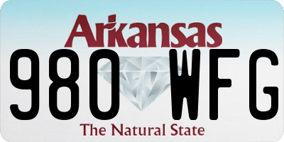 AR license plate 980WFG