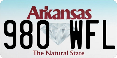 AR license plate 980WFL