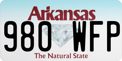 AR license plate 980WFP