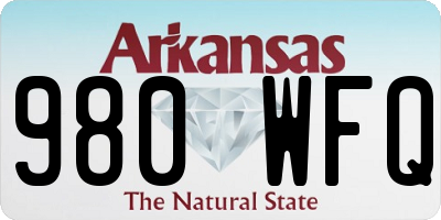 AR license plate 980WFQ