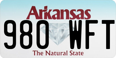 AR license plate 980WFT