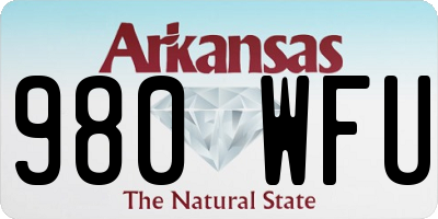 AR license plate 980WFU