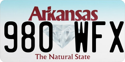 AR license plate 980WFX