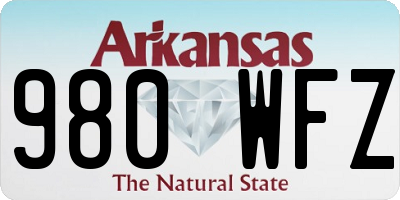 AR license plate 980WFZ