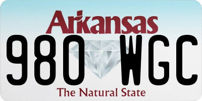 AR license plate 980WGC