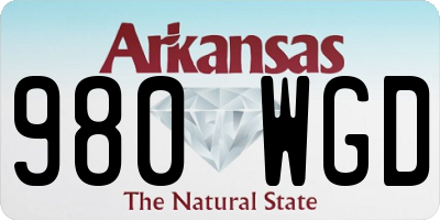 AR license plate 980WGD