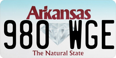 AR license plate 980WGE