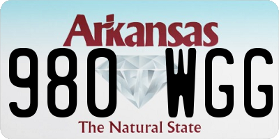 AR license plate 980WGG