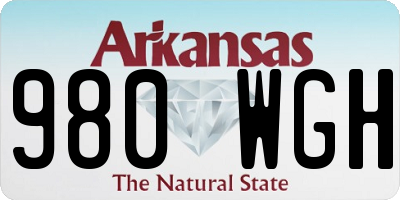 AR license plate 980WGH