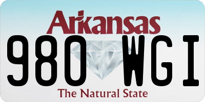 AR license plate 980WGI